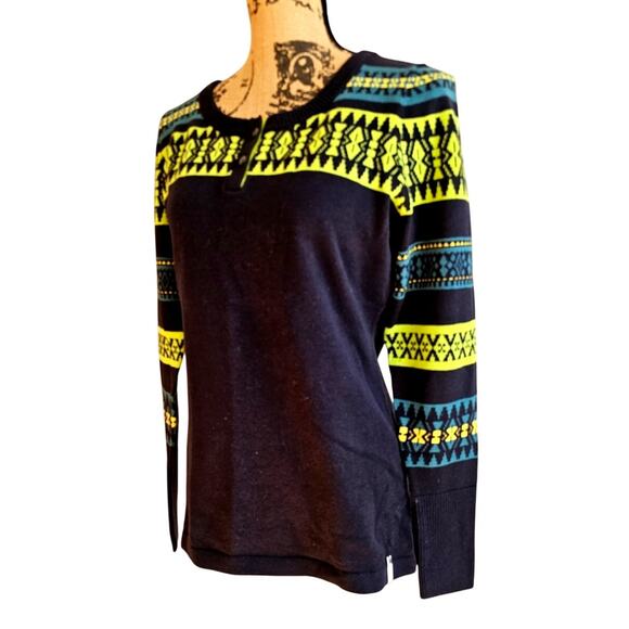 Woolrich Sweater 60% Cotton Bright bold colors, Button Front, Sz S/P New - Picture 2 of 11